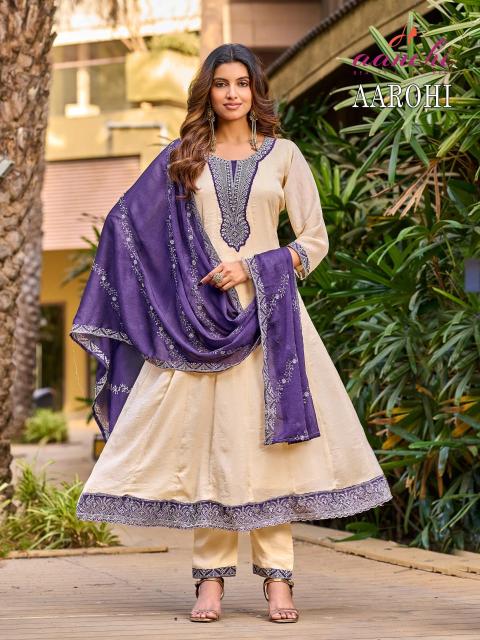 Aanchi aarohi 3pcs shagun kurtis wholesale